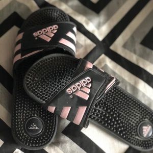 Pink Adidas Slides